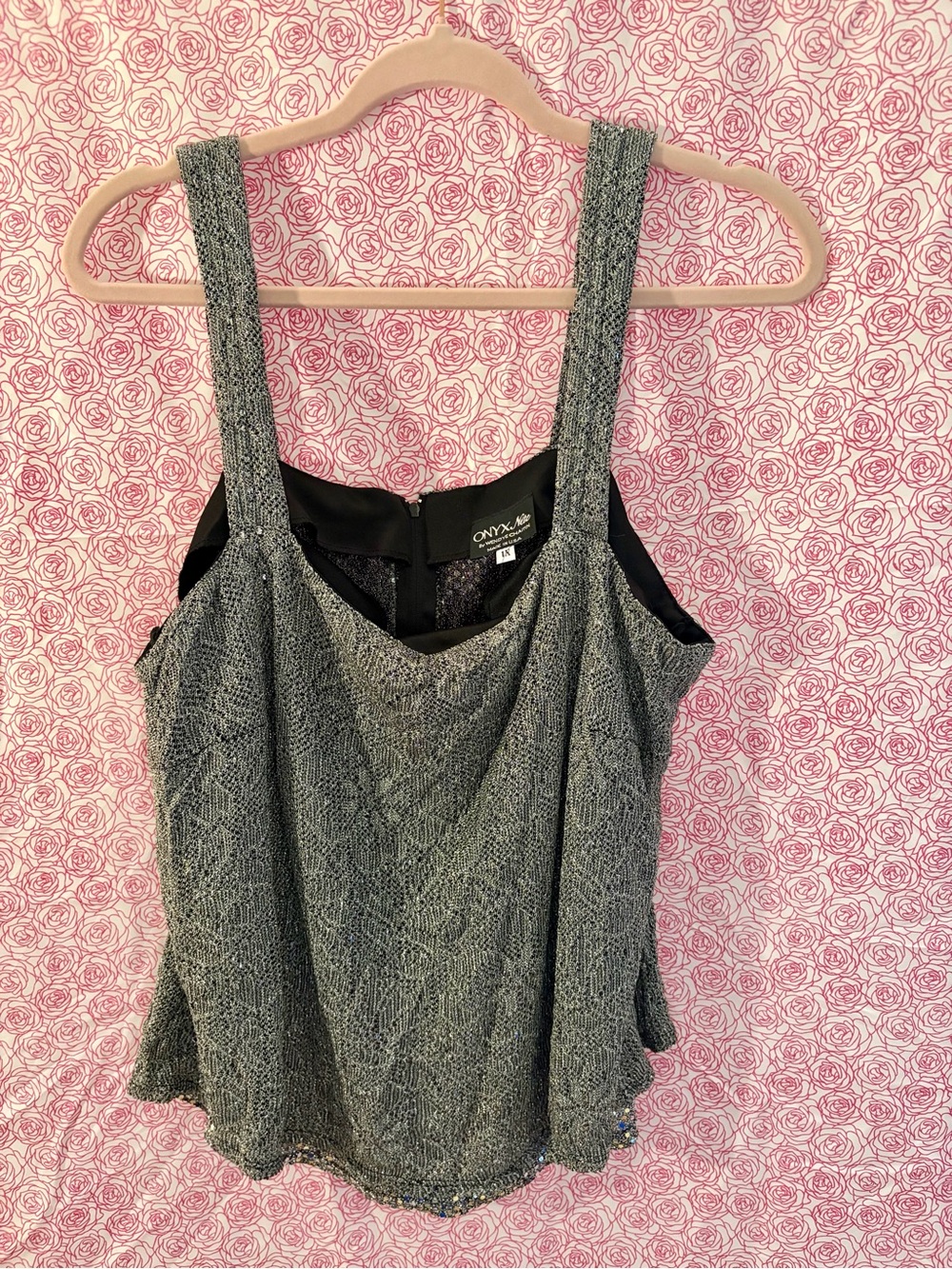 Onyx Nite Silver Gray Knit Camisole